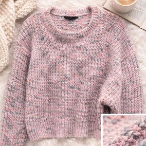 Hobo Pink Knit Sweater XL – Cozy Soft Chunky Knit